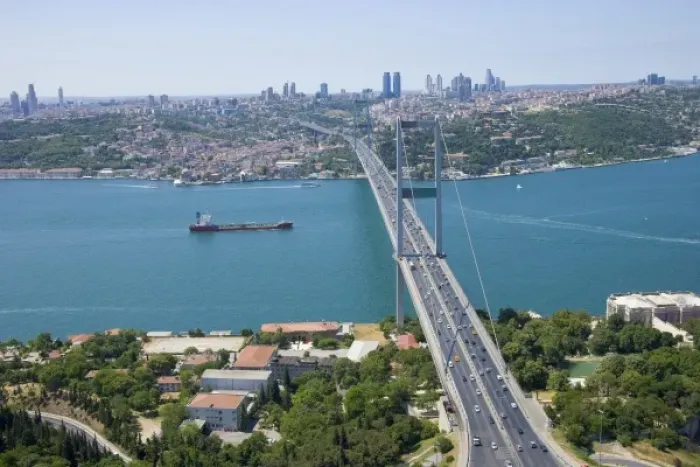 Framed Print : The Bosphorus Bridge, aerial, Istanbul - 2010 European Capital of Culture - Turkey Framed Print : The Bosphorus Bridge, aerial, Istanbul - 2010 European Capital of Culture - Turkey