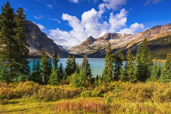 Framed Print : Bow Lake and the Bow Glacier, Banff National Park, Alberta, Canada