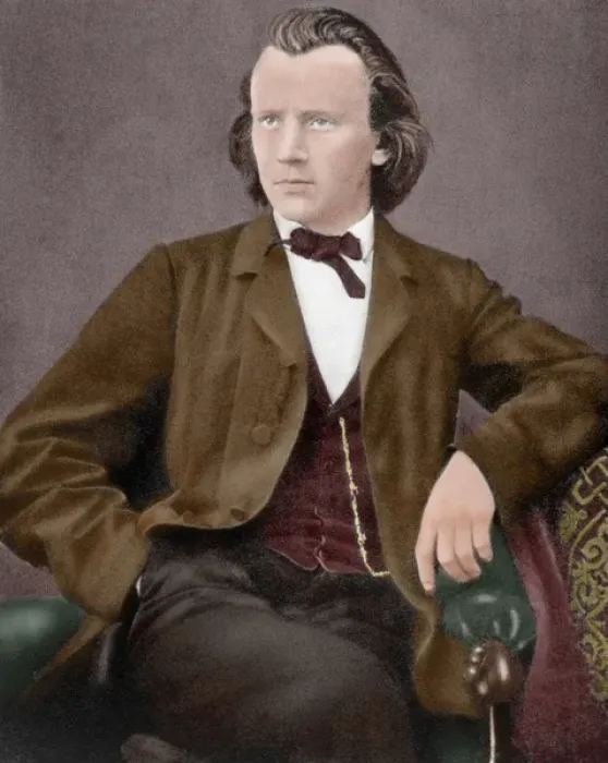 Framed Print : BRAHMS, Johannes (Hamburgo, 1833-Viena, 1897). German composer. Colored engraving Framed Print : BRAHMS, Johannes (Hamburgo, 1833-Viena, 1897). German composer. Colored engraving