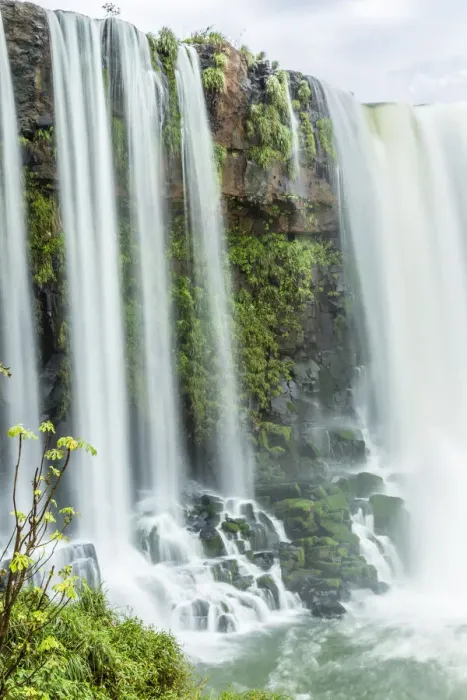 Framed Print : Brazil, Iguazu Falls. Landscape of waterfalls. Credit as