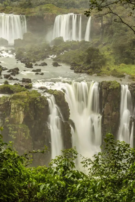 Framed Print : Brazil, Iguazu Falls. Landscape of waterfalls. Credit as Framed Print : Brazil, Iguazu Falls. Landscape of waterfalls. Credit as