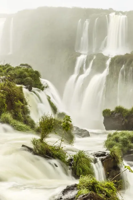 Framed Print : Brazil, Iguazu Falls. Landscape of waterfalls. Credit as Framed Print : Brazil, Iguazu Falls. Landscape of waterfalls. Credit as
