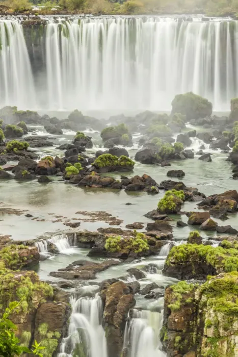 Framed Print : Brazil, Iguazu Falls. Landscape of waterfalls. Credit as Framed Print : Brazil, Iguazu Falls. Landscape of waterfalls. Credit as