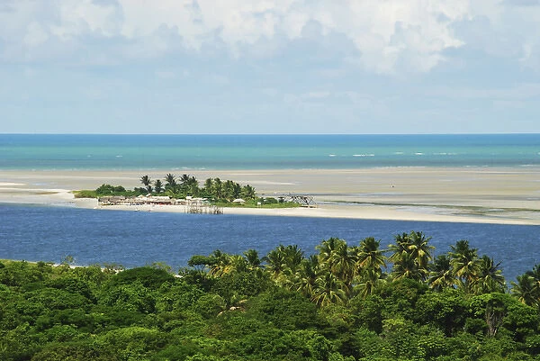 Brazil, Pernambuco, Ilha de Itamaraca, view on Corrao de Aviao