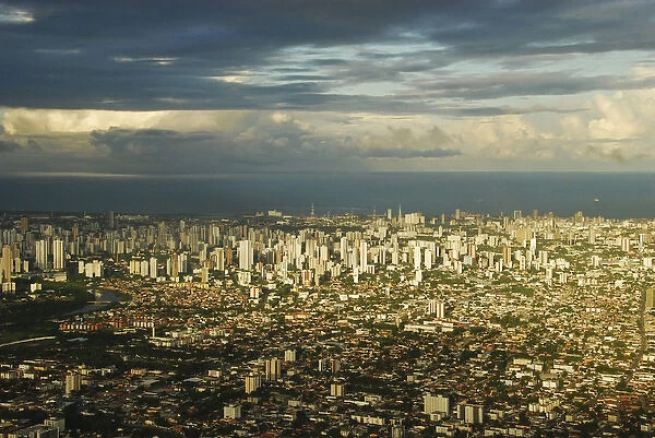 Brazil, Pernambuco, Recife, citiscape from the airplane