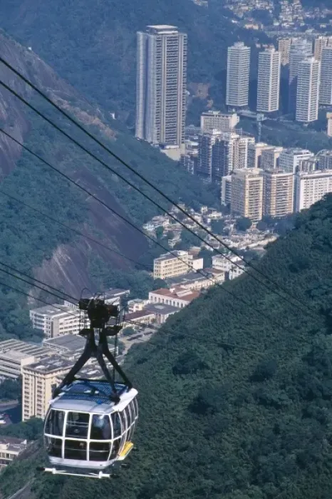 Framed Print : Brazil, Rio de Janeiro, view of the city and cable car ride to the top of Morrow do Urca Framed Print : Brazil, Rio de Janeiro, view of the city and cable car ride to the top of Morrow do Urca