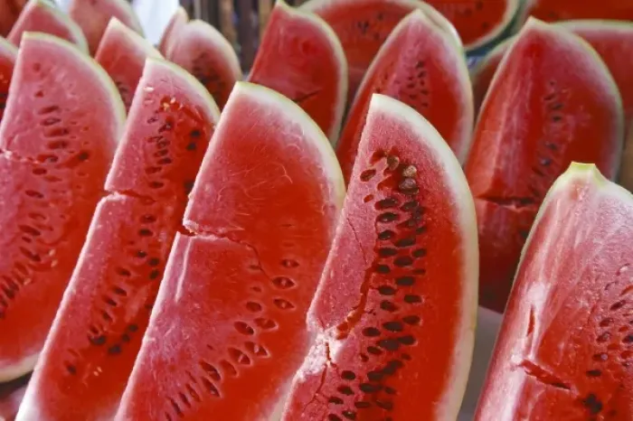 Framed Print : Brazil, Rio de Janeiro, watermelon for sale at market, near Ipanema Beach
