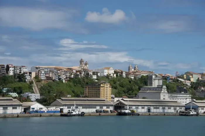 Framed Print : Brazil, state of Bahia. Salvador, the oldest city in Brazil. Bay of All Saints view Framed Print : Brazil, state of Bahia. Salvador, the oldest city in Brazil. Bay of All Saints view