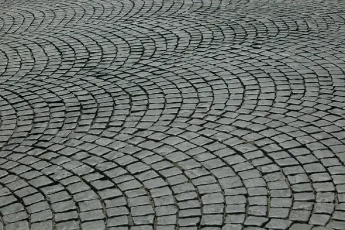 Framed Print : Brick street paving Framed Print : Brick street paving