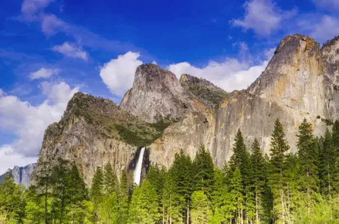 Framed Print : Bridalveil Fall and the Leaning Tower, Yosemite National Park, California USA Framed Print : Bridalveil Fall and the Leaning Tower, Yosemite National Park, California USA