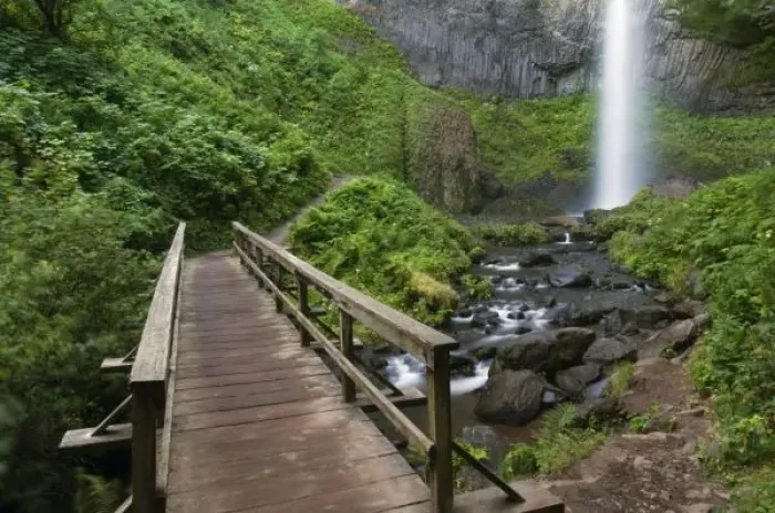 Framed Print : Bridge at Latourell Falls, Columbia River Gorge, Oregon, USA Framed Print : Bridge at Latourell Falls, Columbia River Gorge, Oregon, USA