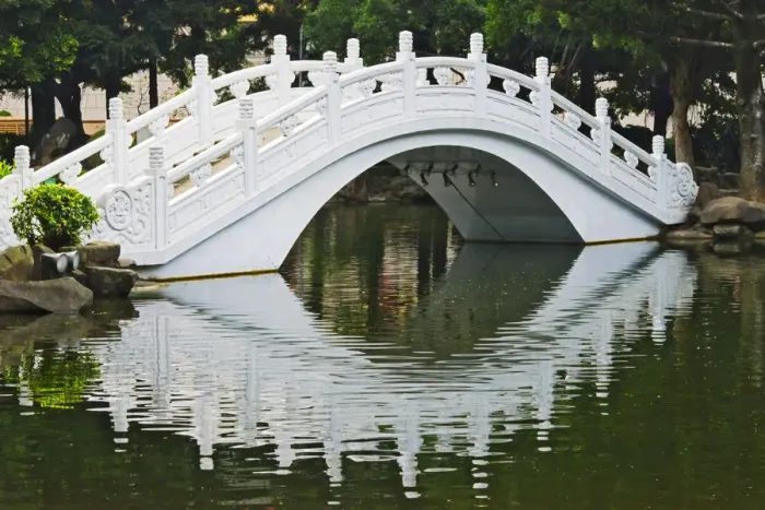 Framed Print : Bridge in Liberty Square (also Freedom Square) garden, Taipei, Taiwan