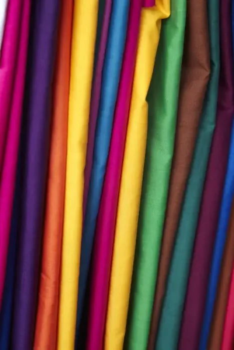 Framed Print : Brightly coloured material at Suva Flea Market, Suva, Viti Levu, Fiji, South Pacific