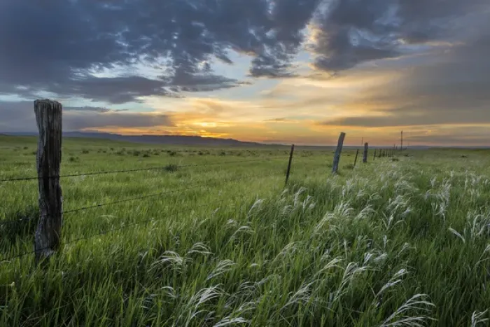 Framed Print : Brilliant sunrise over ranchlands near Ekalaka, Montana, USA Framed Print : Brilliant sunrise over ranchlands near Ekalaka, Montana, USA