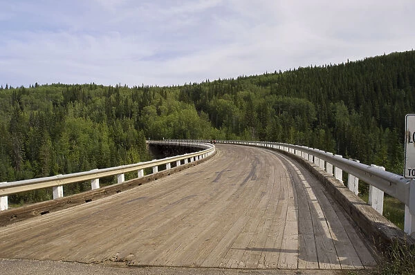 British Columbia, Canada. Bridge along the old Alaska Highway
