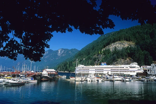 British Columbia ferry docked at the Horseshoe Bay area of West Vancouver, Canada