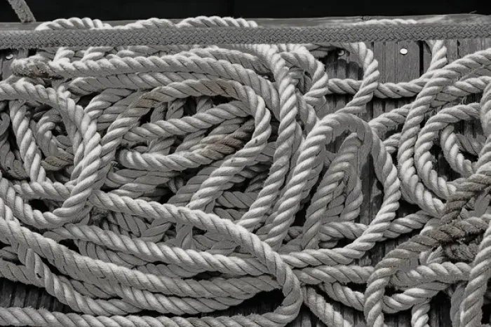 Framed Print : British Virgin Islands. Close-up of Nautical Rope. Black and white Framed Print : British Virgin Islands. Close-up of Nautical Rope. Black and white