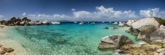 Framed Print : British Virgin Islands, Virgin Gorda. The Baths, beach view