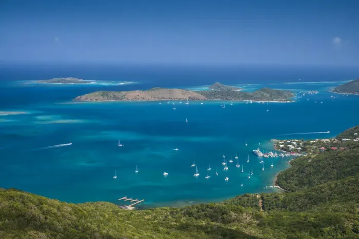 Framed Print : British Virgin Islands, Virgin Gorda. North Sound from Fanny Hill Framed Print : British Virgin Islands, Virgin Gorda. North Sound from Fanny Hill