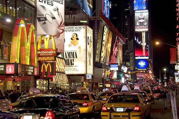 Broadway theatres in midtown-Manhattan, New York City, New York, USA