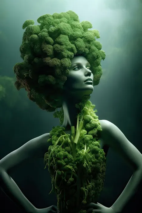 Framed Print : Broccoli woman fantasy. ©Jim Zuckerman / Jaynes Gallery / DanitaDelimont.com Framed Print : Broccoli woman fantasy. ©Jim Zuckerman / Jaynes Gallery / DanitaDelimont.com