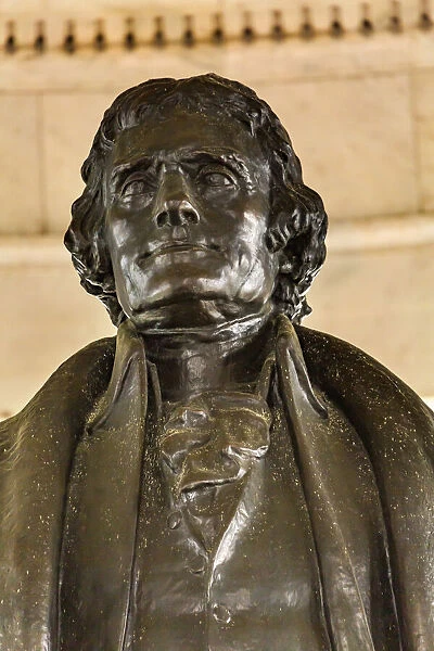Bronze Jefferson Statue, Jefferson Memorial, Washington DC. Statue by Rudolph Evans 1947