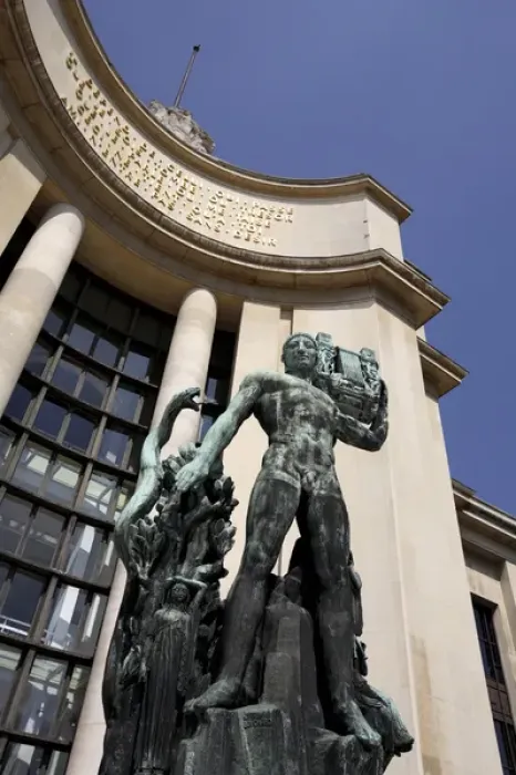 Framed Print : Bronze sculpture of Apollo by Henri Bouchard decorating the Palais de Chaillot. Paris Framed Print : Bronze sculpture of Apollo by Henri Bouchard decorating the Palais de Chaillot. Paris