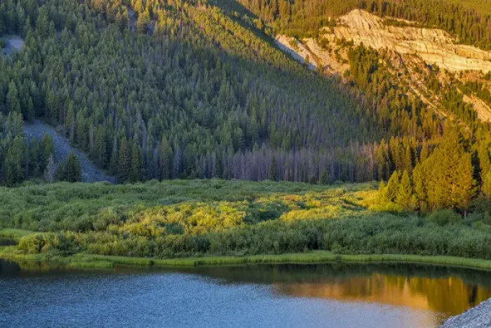 Framed Print : Brownes Lake at sunrise in the Pioneer Mountains of the Beaverhead-Deer Lodge National Forest Framed Print : Brownes Lake at sunrise in the Pioneer Mountains of the Beaverhead-Deer Lodge National Forest