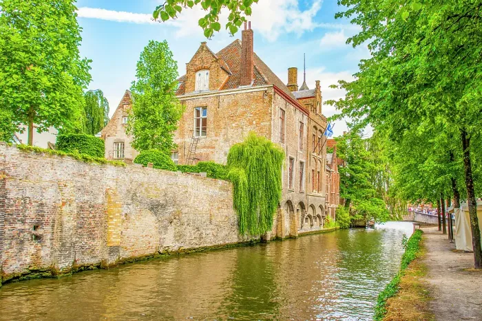 Framed Print : Bruges, Belgium. Landscape view of city known for its canals, cobbled streets and medieval buildings Framed Print : Bruges, Belgium. Landscape view of city known for its canals, cobbled streets and medieval buildings