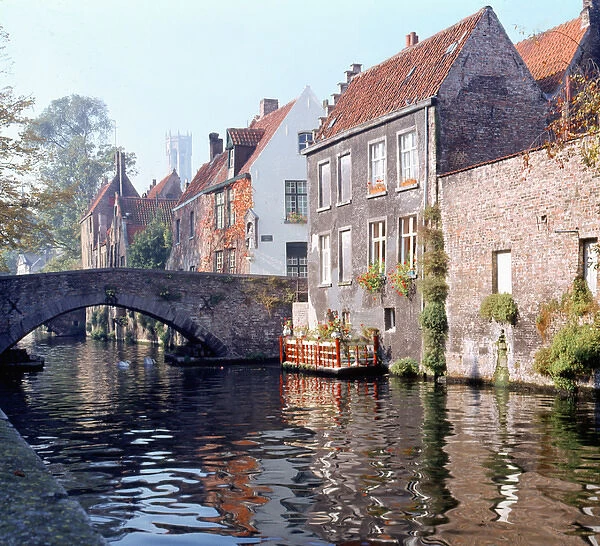 Bruges canal scene BELGIUM Copyright: aACollectionLtd