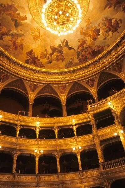 Budapest Hungary beautiful interior of State Opera House