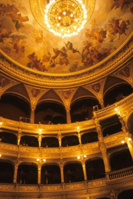 Framed Print : Budapest Hungary beautiful interior of State Opera House