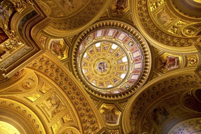Framed Print : Budapest, Hungary, St Stephens Basilica golden dome interior Framed Print : Budapest, Hungary, St Stephens Basilica golden dome interior