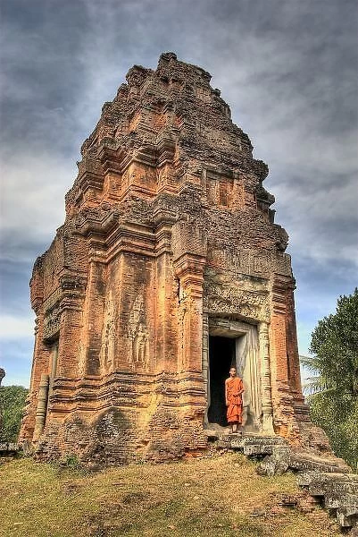 Buddhist monk standing