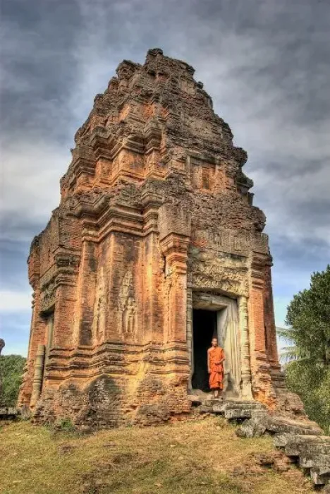 Framed Print : Buddhist monk standing Framed Print : Buddhist monk standing