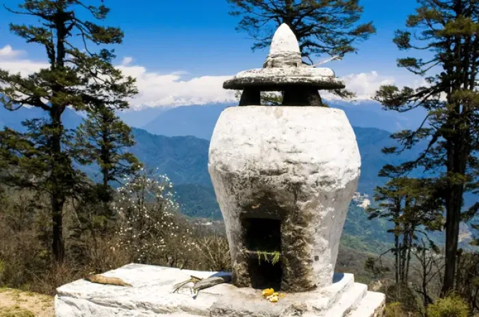 Framed Print : Buddhist worship place near Dochu La, Bhutan