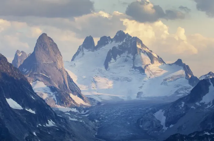 Framed Print : Bugaboo Spire, Howser Towers, Vowell Glacier. Bugaboo Provincial Park Purcell Mountains