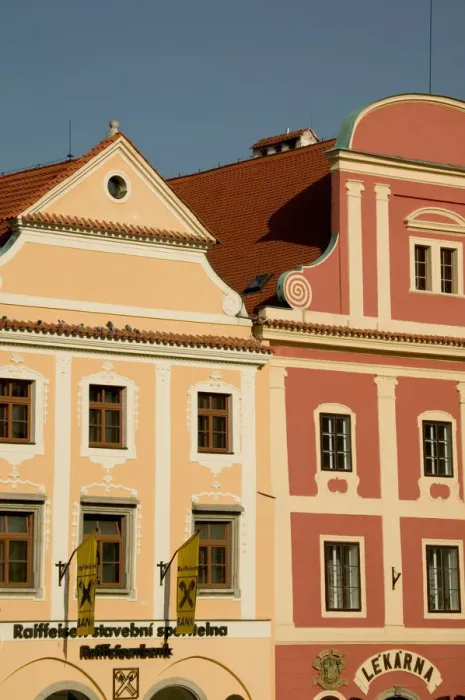 Framed Print : Building facades, Concord Square, Cesky Krumlov, Bohemia, Czech Republic Framed Print : Building facades, Concord Square, Cesky Krumlov, Bohemia, Czech Republic