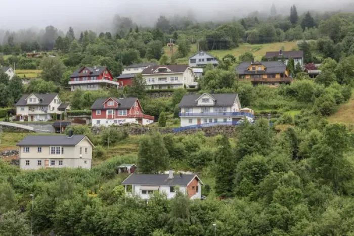 Framed Print : Buildings. Architecture. Olden. Norway
