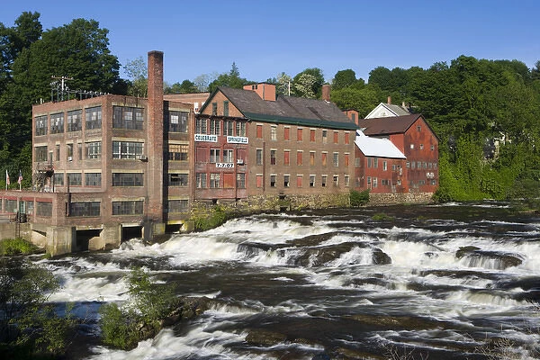 Mill buildings on the Black River in Springfield, Vermont