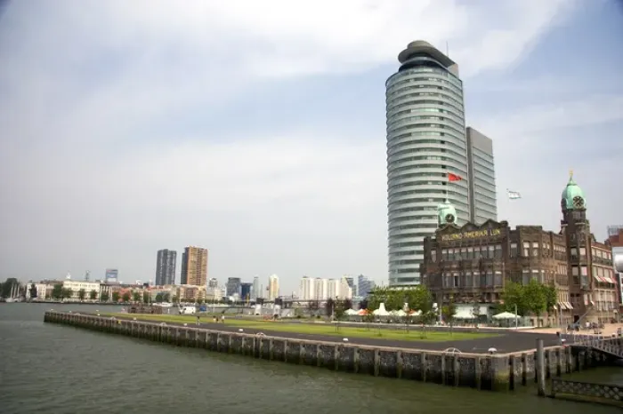 Framed Print : Buildings on the harbor at Rotterdam, Netherlands