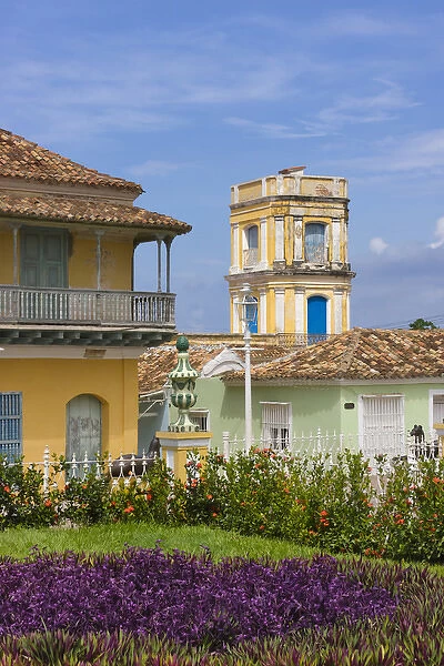 Buildings in Plaza Mayor, Trinidad, UNESCO World Heritage site, Cuba