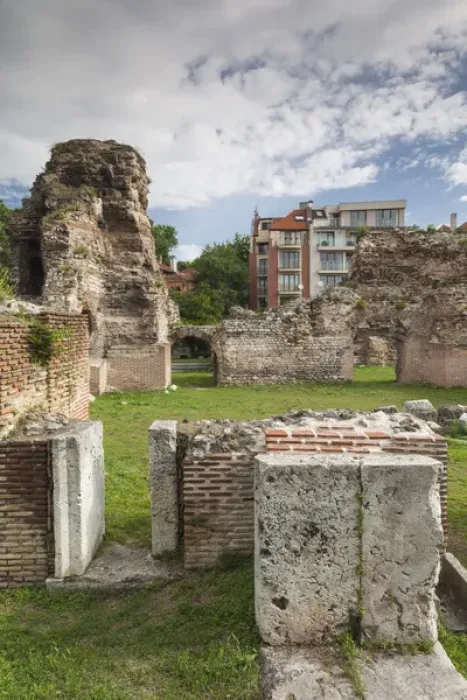 Framed Print : Bulgaria, Black Sea Coast, Varna, ruins of Roman-era Thermae heated baths Framed Print : Bulgaria, Black Sea Coast, Varna, ruins of Roman-era Thermae heated baths