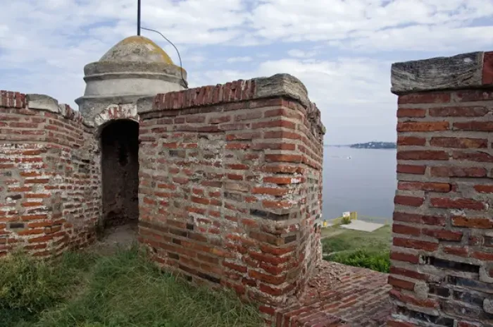 Framed Print : Bulgaria, Port city of Vidin along the Danube River. Baba Vida fort built between the 10th