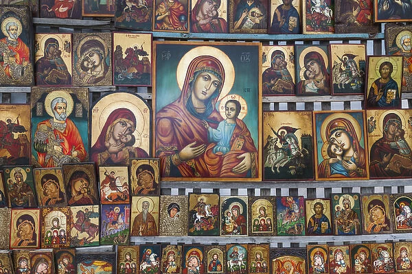 Bulgaria, Sofia, souvenir icons for sale