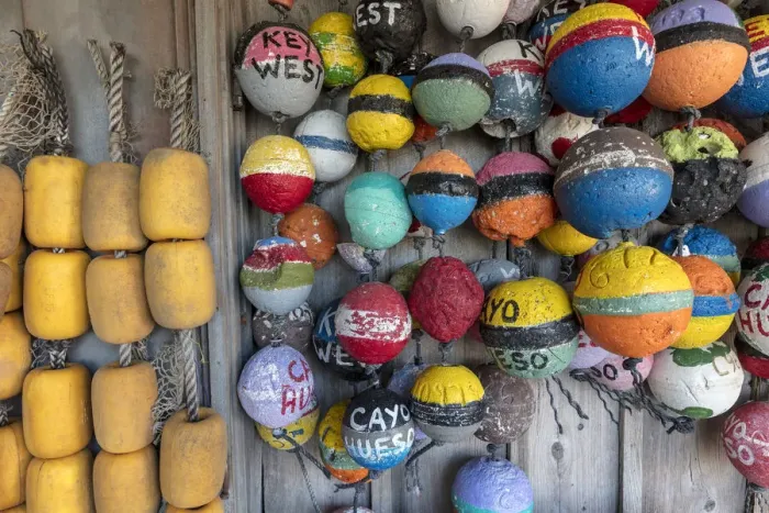 Framed Print : Buoys in Key West, Florida, USA