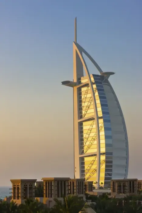 Framed Print : Burj Al Arab Hotel, famous building in Dubai, UAE