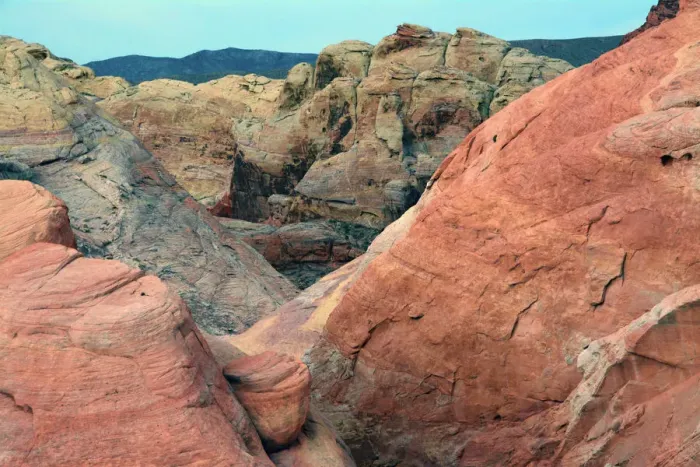 Framed Print : Buttes and rocks, White Domes Area, Valley of Fire State Park, Nevada, USA