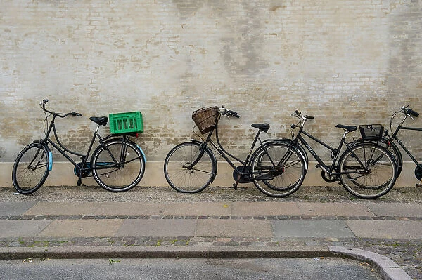 Bycycles in the city of Copernhagen, Denmark