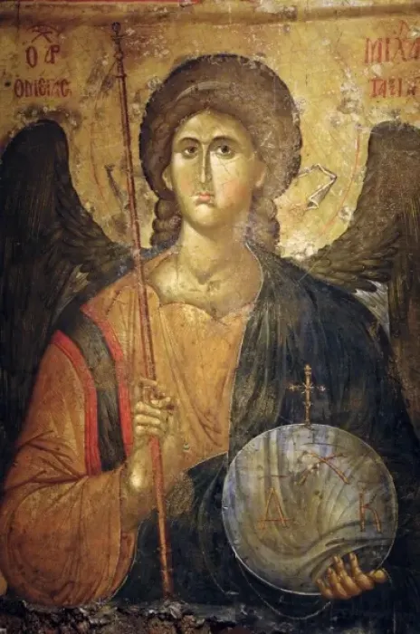 Framed Print : Byzantine Art. Greece. icon with Saint Michael Archangel by workshop Constantinople